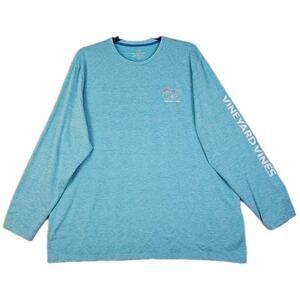 Vineyard Vines Performance ~Men's XXL~ Blue Long Sleeve Athletic Shirt.